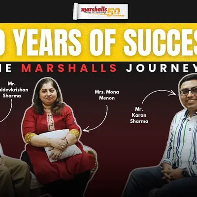 A legacy built together. This image features our founder Mr. Baldevkrishan Sharma, with the next generation, Mona Menon and Karan Sharma. More than a business, this is 50 years of family, passion, and purpose.