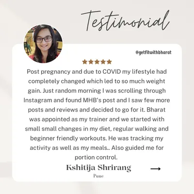 Kshitija's feedback highlights how we started with small, simple changes that were easy to maintain, which is the core of my coaching philosophy.
