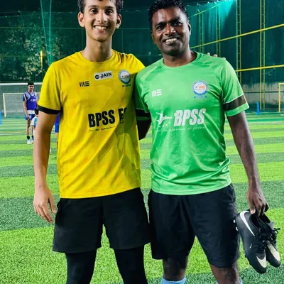 A proud moment with Md Saad Ibrahim, who has been with BPSS for three years. His selection to represent Karnataka in the U-20 National Championship is a huge achievement and a milestone for our academy.