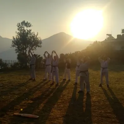 Each day starts with mindful movement and meditation as the sun rises over the mountains. This practice helps us cultivate inner peace and focus, setting a respectful and disciplined tone for the intense training ahead.