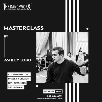 A poster for my Masterclass in Gurgaon. In these sessions, I go beyond choreography to provide practical tools and insights for shaping a professional dance career.