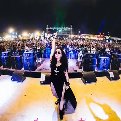 Another powerful shot from the main stage at India Bike Week. Standing before this massive crowd, feeling the energy, is an experience like no other. This is what it's all about.