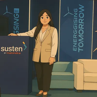 A creative collaboration where my photo from a Mahindra Susten event was turned into Japanese Ghibli art.