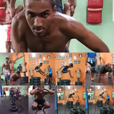 This is a glimpse into our strength and conditioning work. We use simple but effective tools like tires to build the explosive leg power needed for kicks and footwork. This is functional fitness for fighters.