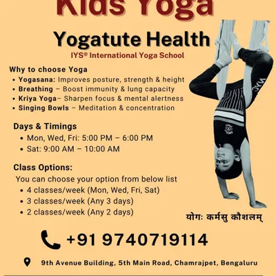 Our monthly kids' yoga classes are designed to improve posture, boost immunity, and sharpen focus. We incorporate yogasana, breathing, kriya yoga, and even singing bowls for a holistic experience.