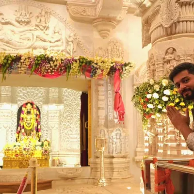 A cherished moment after offering 'Sangeet Seva' at the Ayodhya Ram Mandir on the special occasion of Ram Navami. It was a truly blessed experience.