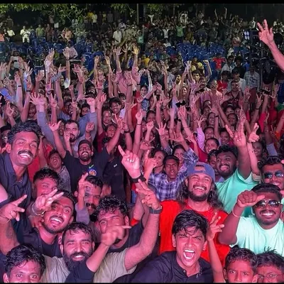 The first pack-up photo of 2025. A massive crowd celebrating the new year with me and my crew after an epic outdoor show.