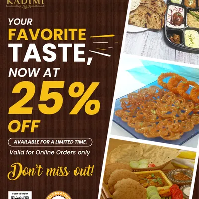 Limited Time Offer: 25% Off on Online Orders. To celebrate our 100 years of taste, we are offering a special 25% discount on all online orders for a limited time. Don't miss out on this chance to enjoy your favorite dishes.