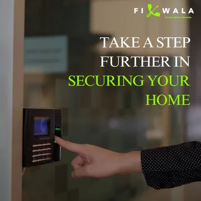 Take a step further in securing your home or office with biometric access control. This image shows a fingerprint scanner, a modern solution we install to replace traditional keys and enhance security.