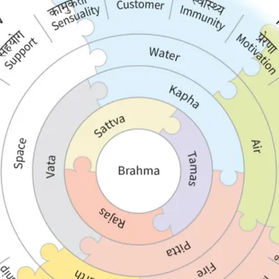 This is a Vastu Purush Mandala, a foundational tool I use in my consultations. It maps the different energy fields and elemental zones in a property, allowing me to identify imbalances related to issues like depression, lack of motivation, or financial gains.