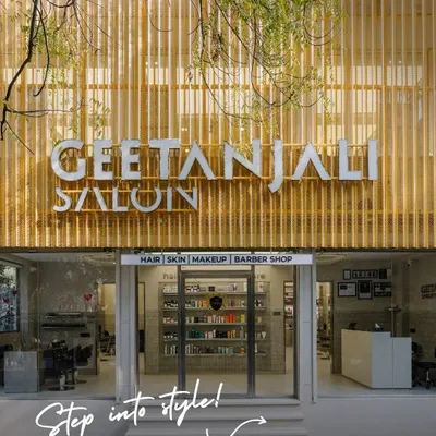 Welcome to our Vasant Kunj salon. The modern, sunlit facade invites you into a world of style and relaxation, setting the stage for the luxury experience that awaits inside.