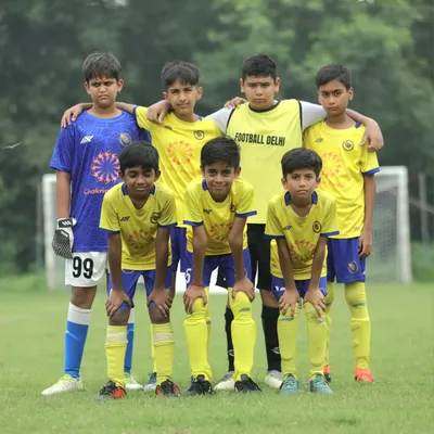 Our U13 team stands proud and ready for their match against Bhagat Singh FA in the HCL Delhi Future Stars Youth League.