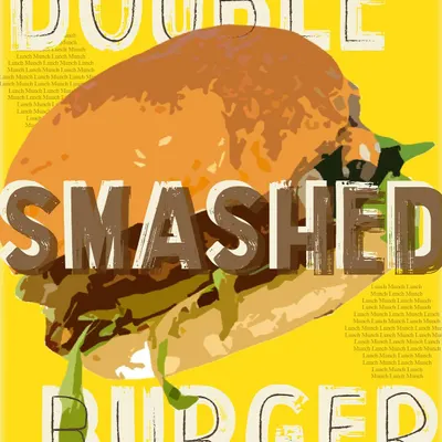 A graphic celebrating our Double Smashed Burger, a star of our lunch menu. We've loved seeing our lunch specials, featuring sandwiches from across the globe, become so popular.