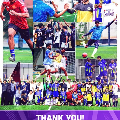 A collage capturing the best moments from the Just Fives League Corporate Edition 2. The event was a huge success, featuring a 1v1 Challenge, a Shootout League, and the main Tiebreakers course, all designed to maximize engagement.
