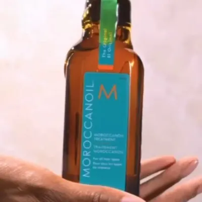 The iconic Moroccanoil Treatment oil is a staple in my salon. A single drop of this argan oil-infused formula helps to condition, style, and finish hair, leaving it shiny and smooth.