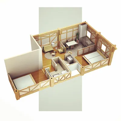 This 3D model shows a conceptual layout for an apartment in a tall timber tower. My research explores how to use engineered timber to build sustainable, multi-story housing, bringing the warmth and ecological benefits of wood to urban living.