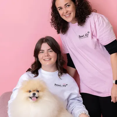I had a wonderful time setting up a photo booth for the launch party of Paws Up Grooming. Here are the lovely founders with a very fluffy Pomeranian, all smiles for the camera. Event photography like this captures the happy atmosphere of a special day.
