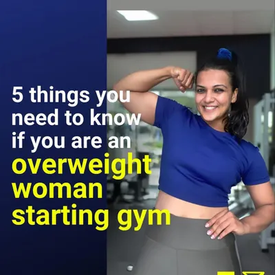 An infographic with 5 things you need to know if you are an overweight woman starting at the gym. My goal is to make fitness accessible and welcoming for everyone, regardless of your starting point.
