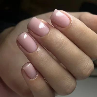 A perfect example of our BIAB (Builder in a Bottle) service on short, natural nails. This beautiful nude pink provides strength and a flawless, smooth finish.