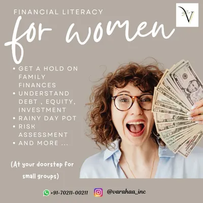 This workshop is designed to empower women by giving them a solid hold on family finances. We cover essential topics like debt, equity, investment, risk assessment, and creating a 'rainy day pot' in a supportive group setting at your home.