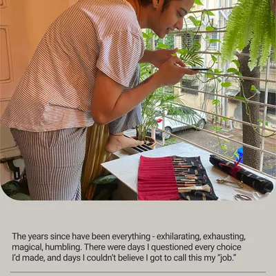 This photo captures a quiet moment in my studio, but it represents eight years of betting my life on art. It's been a journey of exhilarating highs and exhausting lows, but it has shaped me, and I'm proud of the artist I've become.