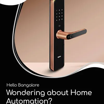 This sleek Qubo smart lock provides multiple ways to unlock your door, including fingerprint access. It's a modern security solution that eliminates the need for physical keys.