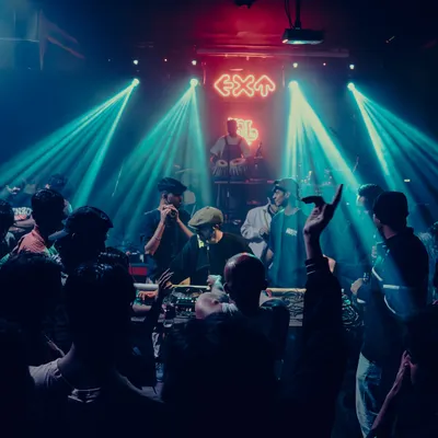 The vibe at an Open Decks night is all about love and unity. A shot of the packed dance floor with everyone lost in the music.