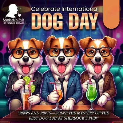 Paws and Pints. I love hosting my furry guests, especially for special occasions like International Dog Day. All well-behaved pups are welcome.