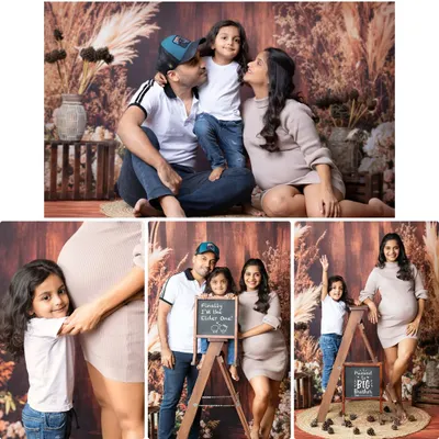 The excitement of becoming a big brother is a precious thing to capture. This little one was so proud to announce his new role with a chalkboard sign, making for an adorable family portrait.