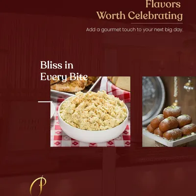 Bliss in every bite. This collage showcases the joy of Indian flavors, from savory chaat to sweet gulab jamuns, adding a gourmet touch to your big day.