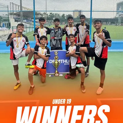 This is what it's all about. Our Under 19 warriors celebrating a hard fought victory. We came, we saw, we conquered.