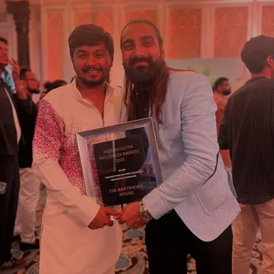 A moment of immense pride, winning the Best Bartending Company Award 2025 from WeddingSutra. This is a testament to my team's hard work and our commitment to excellence.