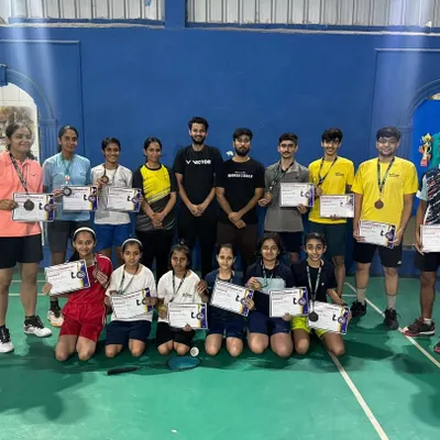 A proud moment with my district champions. We secured an incredible 25 medals, 13 of them gold. This is the result of pure dedication from every single player in the academy.