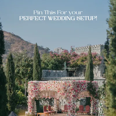A wedding mandap should be a sanctuary. For this outdoor ceremony, I designed a breathtaking floral mandap set against the natural beauty of the hills, creating a perfect blend of nature and luxury.