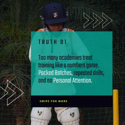 We believe in quality over quantity. Unlike academies with packed batches, we ensure small group sizes so that every player receives the personal attention they need to improve their skills.