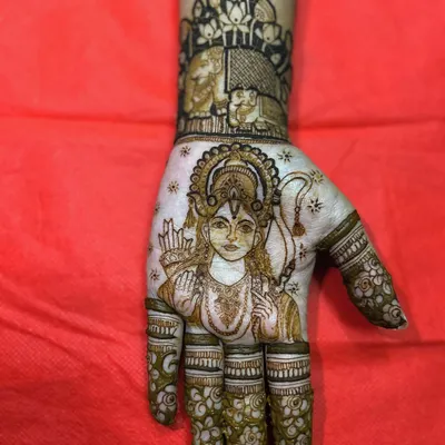 For festivals, I can create powerful devotional art like this portrait of Lord Rama. It's a way to carry your faith and celebrate with a design that is both beautiful and meaningful. Jai Shri Ram.