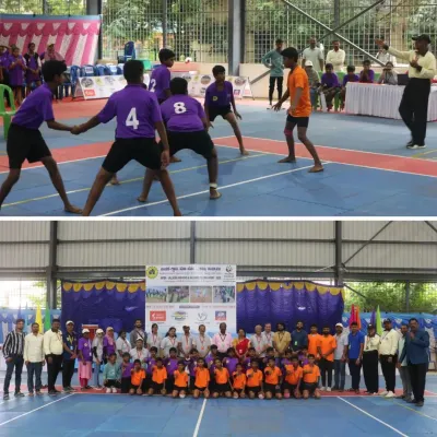 The intensity of a Kabaddi match at the Inter-Village Tournament in Karnataka. We are proud to fund and support events that provide a competitive platform for traditional Indian sports, nurturing talent from the ground up.