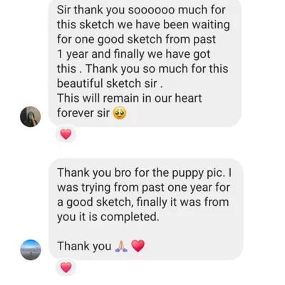 I save messages like these because they mean the world to me. Knowing that my art brings joy and will be cherished for years is the most fulfilling part of being an artist.