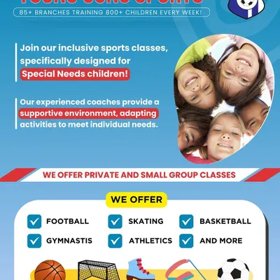 Empowering young champions! Our inclusive sports classes are specifically designed for children with special needs, with experienced coaches who adapt activities to meet individual needs.