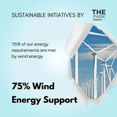 We are proud that 75% of our energy requirements are met by wind energy. This is a key part of our commitment to a more sustainable and responsible way of operating.