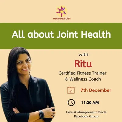 As we get older or increase our activity, joint health becomes incredibly important. Here is a great resource from my colleague Ritu, a certified fitness trainer, who specializes in wellness coaching and joint care.