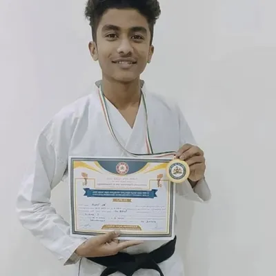 A proud moment for all of us at BBK. Congratulations to Nikhil for winning Gold at the Under 19 PU Board State Level Karate Selections and getting selected for Nationals.