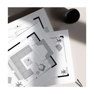 Every project starts with a detailed plan. These architectural drawings show how we map out furniture placement, traffic flow, and spatial relationships to ensure the final layout is both practical and harmonious.