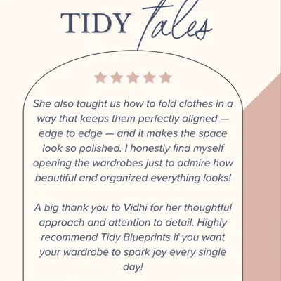This client's feedback is exactly why I love what I do. We transformed her wardrobe in just a few hours, and now she finds herself opening the doors just to admire how beautiful and functional it is.