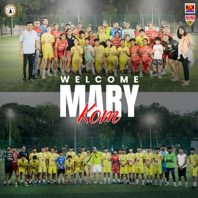 A moment of true inspiration. Welcoming the legendary Indian Olympic boxer, Mary Kom, to our campus. Her journey and spirit motivate our young athletes to dream bigger.