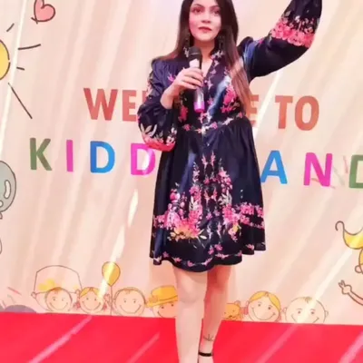 I provide experienced female and male emcees for all types of events. This host is coordinating activities at a kids' event, showcasing her ability to engage a young audience and keep the party fun and organized.