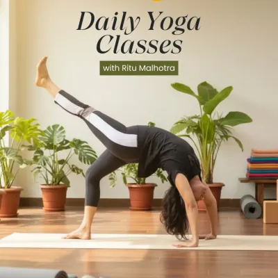 A glimpse into my daily yoga classes. Here I am demonstrating a variation of Bridge Pose (Setu Bandhasana) which is excellent for strengthening the back, glutes, and legs.