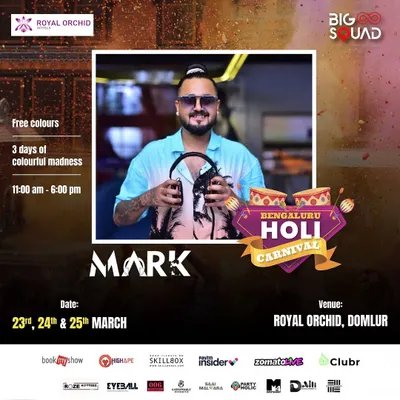 Getting ready for a massive three-day Holi Carnival at Royal Orchid. Open-air festival setups like this allow for a huge crowd and an incredible atmosphere.