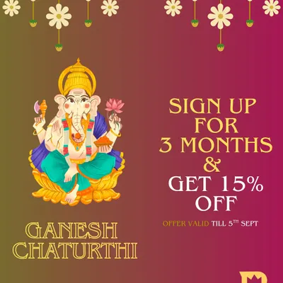 We love celebrating with our community. Keep an eye out for special festive offers like this one for Ganesh Chaturthi.
