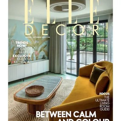 We are thrilled to see our collaboration on Summer Haus featured on the cover of Elle Decor India. This project was a beautiful journey of blending cinematic influences with a calm, colorful design palette.